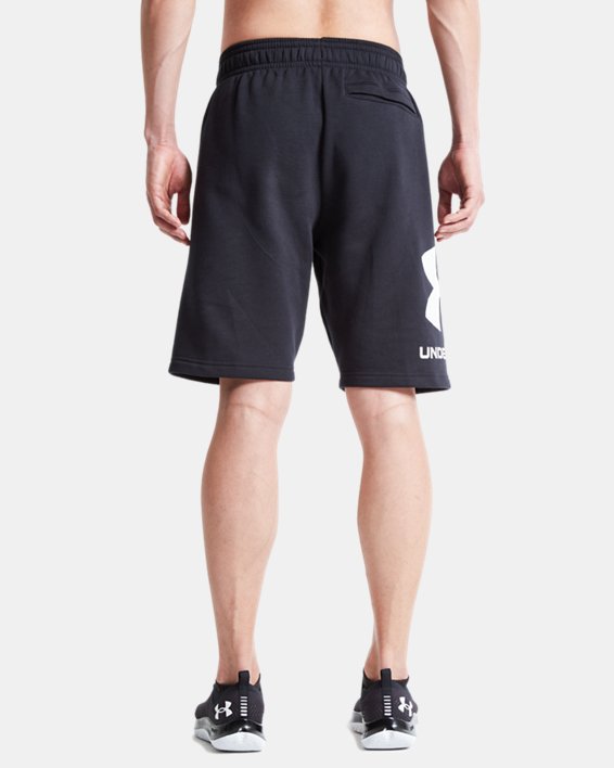 Men's UA Rival Fleece Big Logo Shorts in Black image number 1